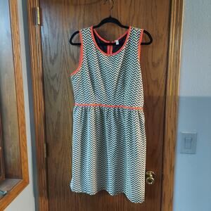 Xhilaration dress XL chevron  swoop neck zip up